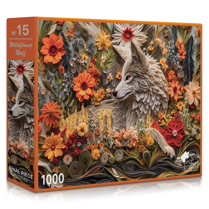 Wildflower Wolf - 1000 Piece Puzzle