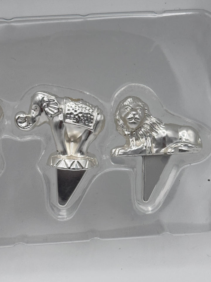 Circus Animal Birthday Cake Candle Holders, Boxed Set of 6