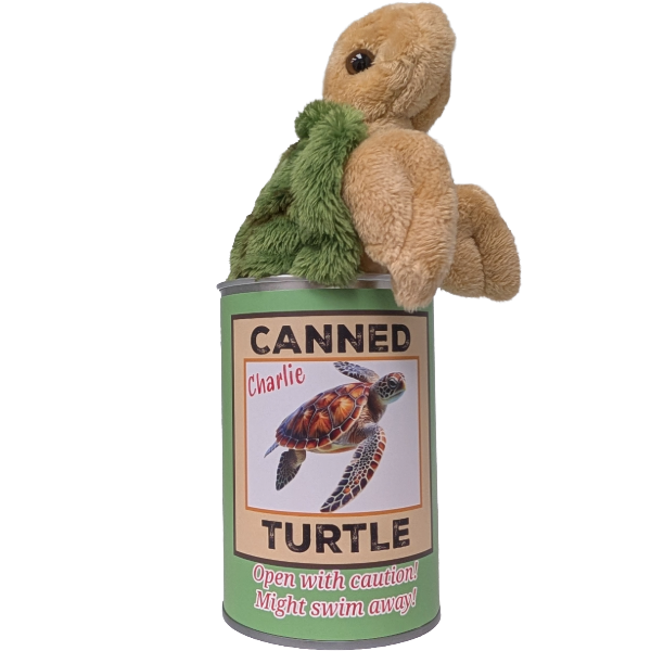 Canned Plush Animals | Lobster &amp; Sea Turtle