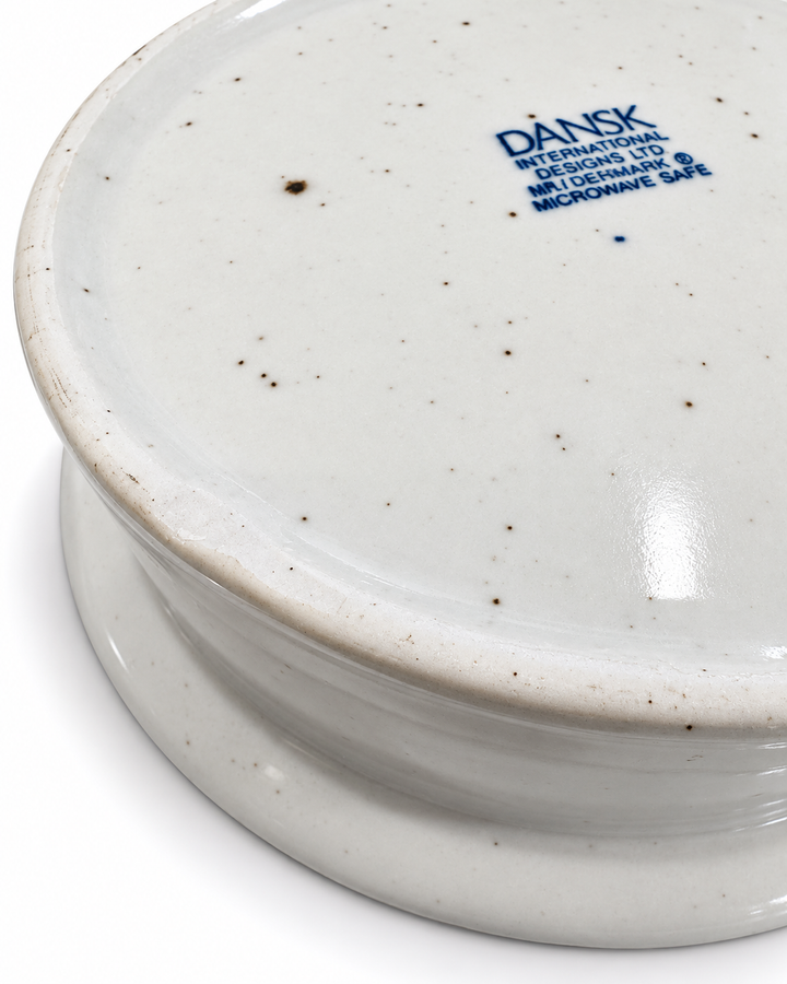 Vintage Stoneware Blue Mist Bowls, Set of 2
