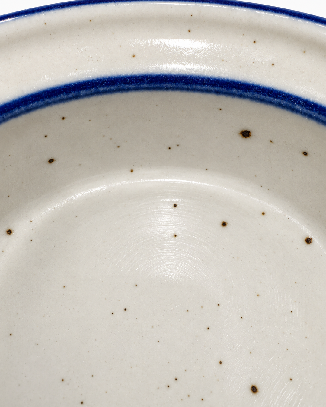 Vintage Stoneware Blue Mist Bowls, Set of 2
