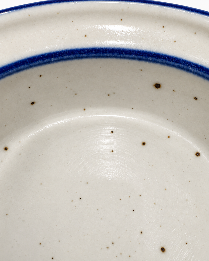 Vintage Stoneware Blue Mist Bowls, Set of 2