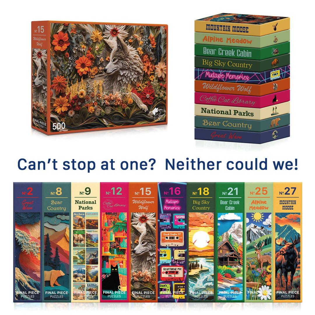 Wildflower Wolf - 1000 Piece Puzzle