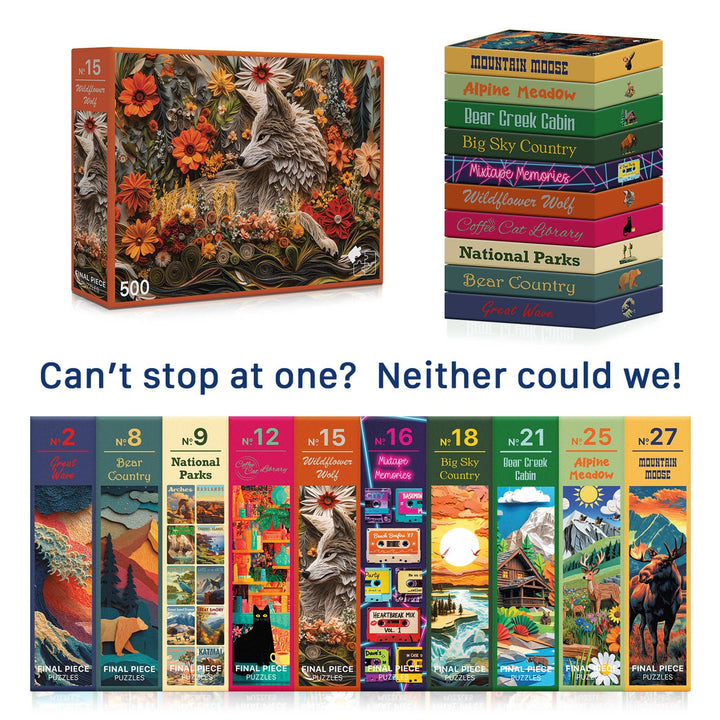 Wildflower Wolf - 1000 Piece Puzzle