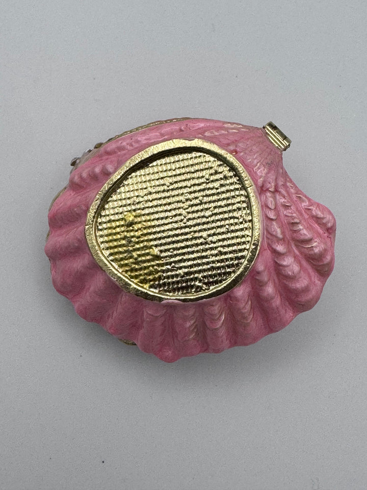 Jeweled Enamel Shell Trinket Box