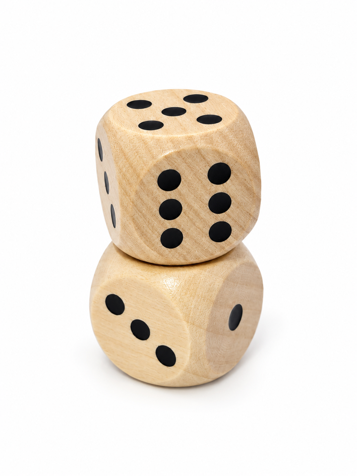 Large 25mm Wooden Rounded Dice