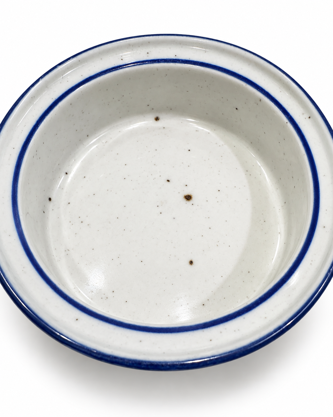 Vintage Stoneware Blue Mist Bowls, Set of 2