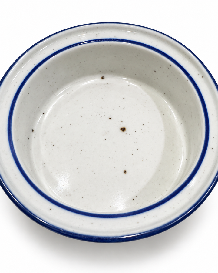 Vintage Stoneware Blue Mist Bowls, Set of 2