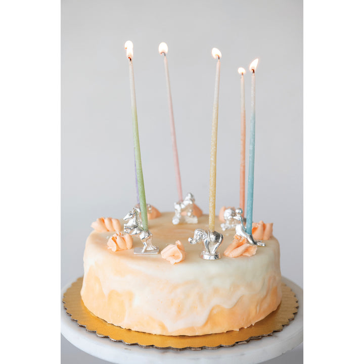 Circus Animal Birthday Cake Candle Holders, Boxed Set of 6