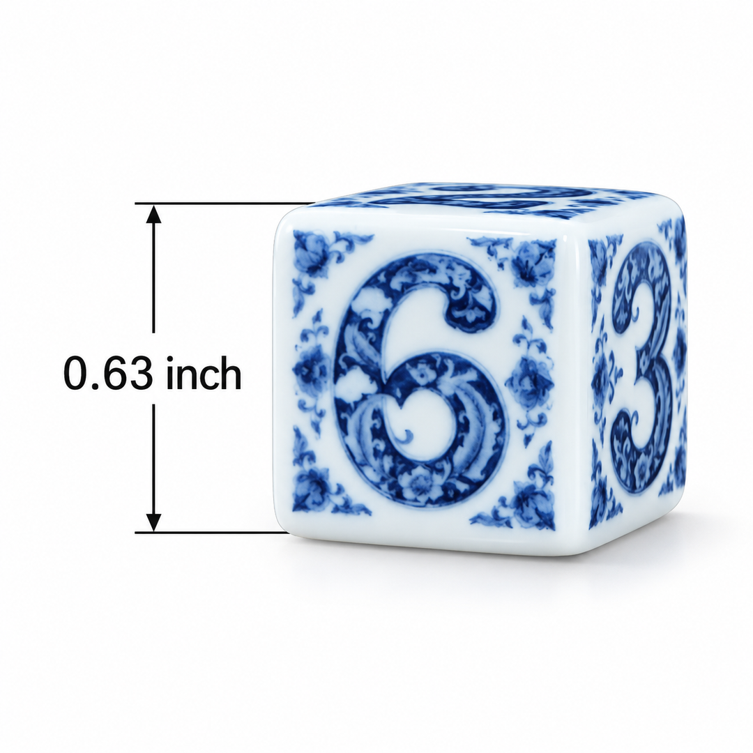 Blue &amp; White Chinoiserie Dice - 2 Styles