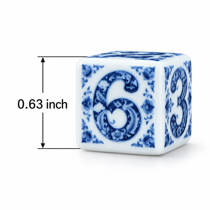 Blue &amp; White Chinoiserie Dice - 2 Styles