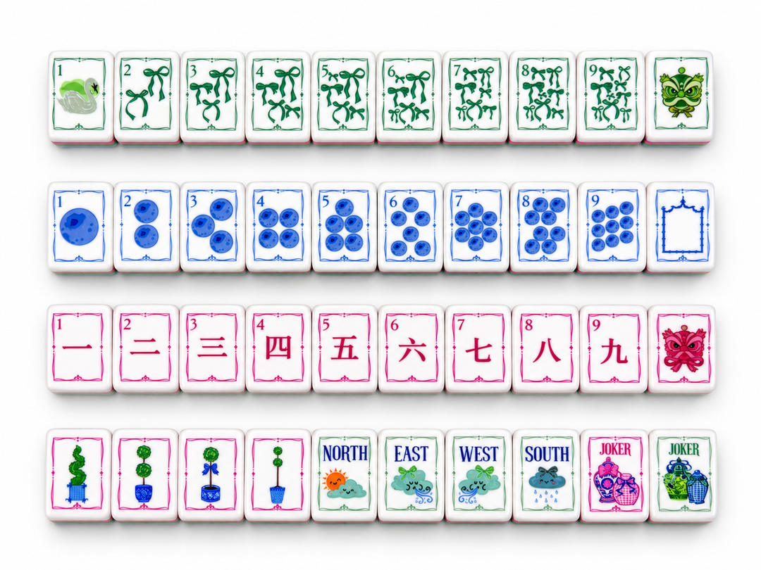 Cheerful Mahjong Tile Set