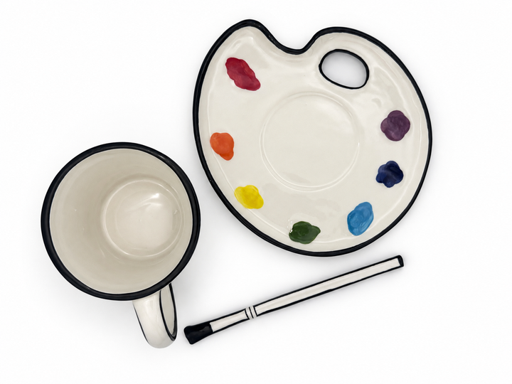 Paint Palette Ceramic Tea Set, 3-Pieces