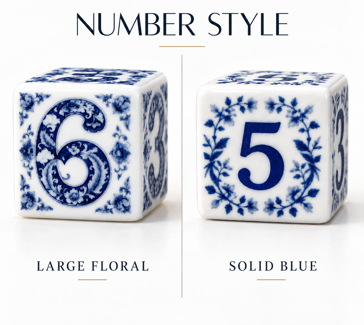 Blue &amp; White Chinoiserie Dice - 2 Styles