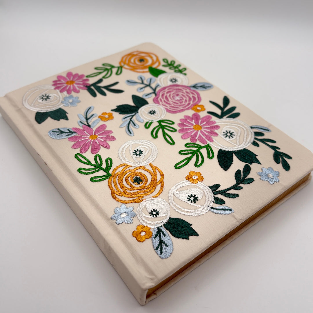 Papyrus Embroidered Floral Journal