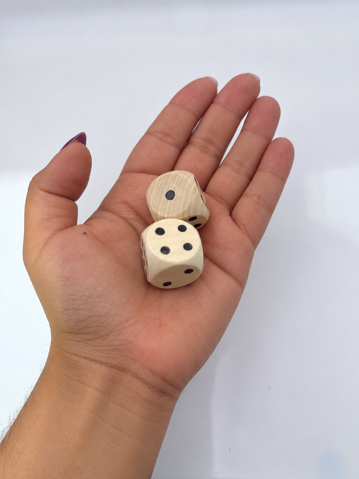 Large 25mm Wooden Rounded Dice