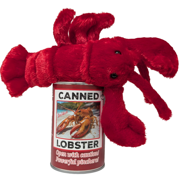 Canned Plush Animals | Lobster &amp; Sea Turtle