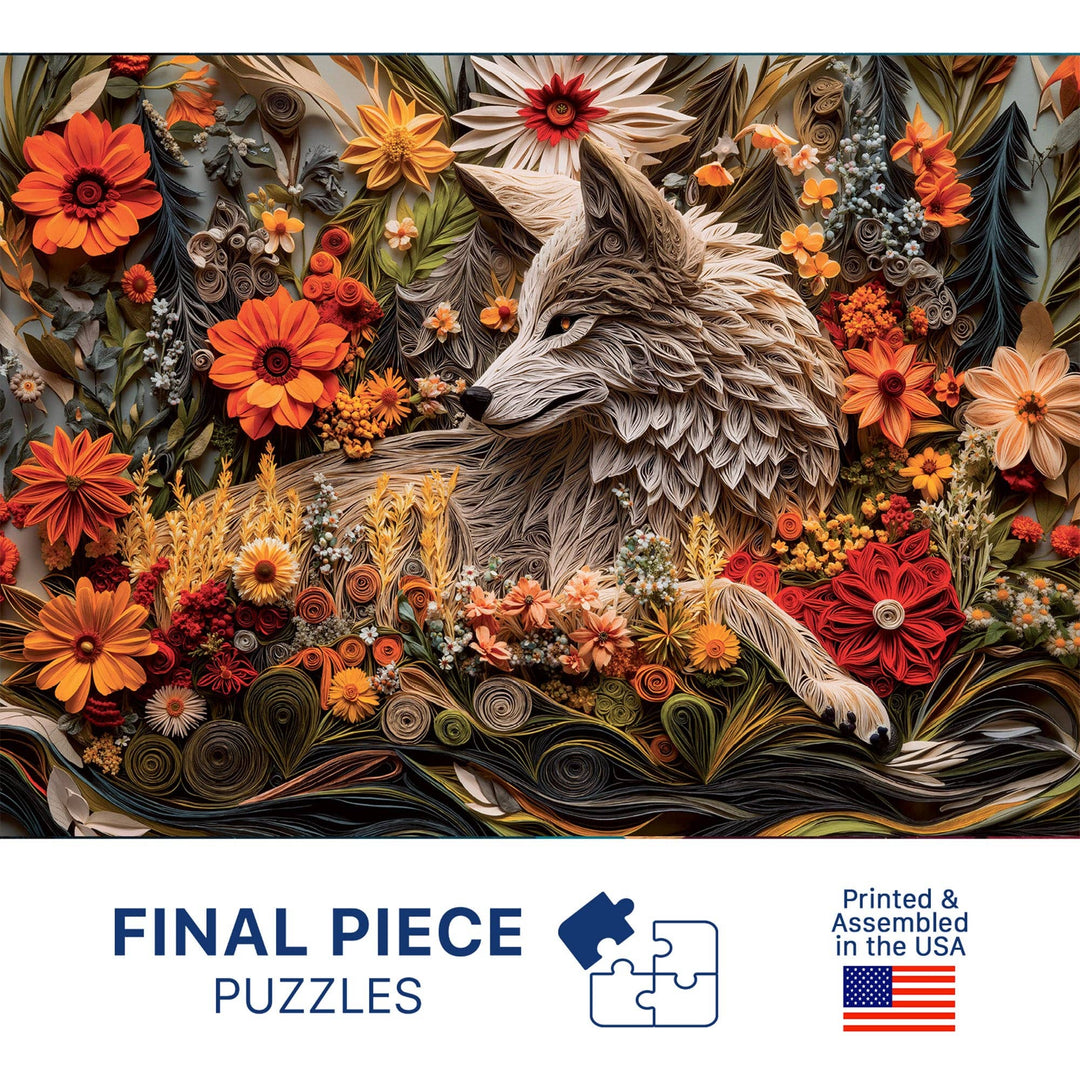 Wildflower Wolf - 1000 Piece Puzzle