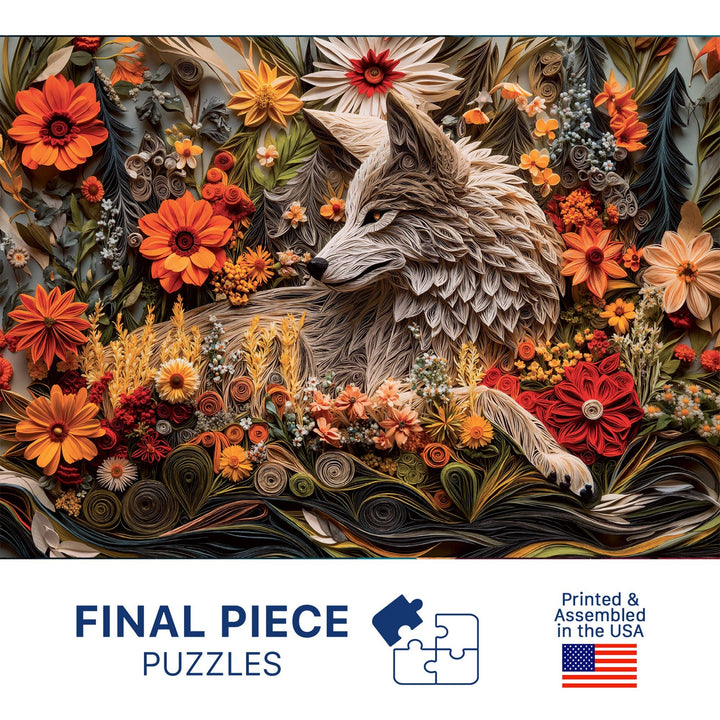 Wildflower Wolf - 1000 Piece Puzzle