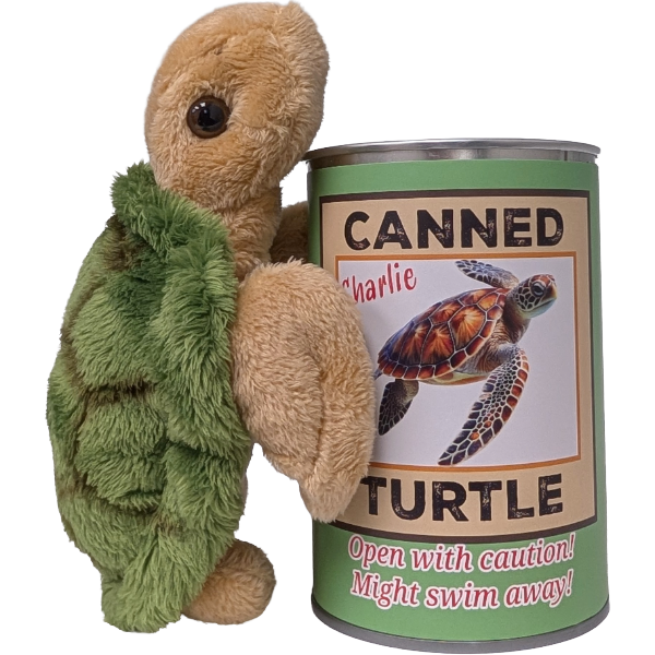 Canned Plush Animals | Lobster &amp; Sea Turtle